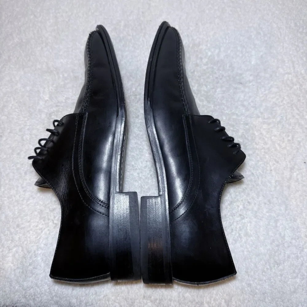 Kenneth Cole Reaction Shoes Mens 11.5M Get Busy Dress Oxford Black Leather